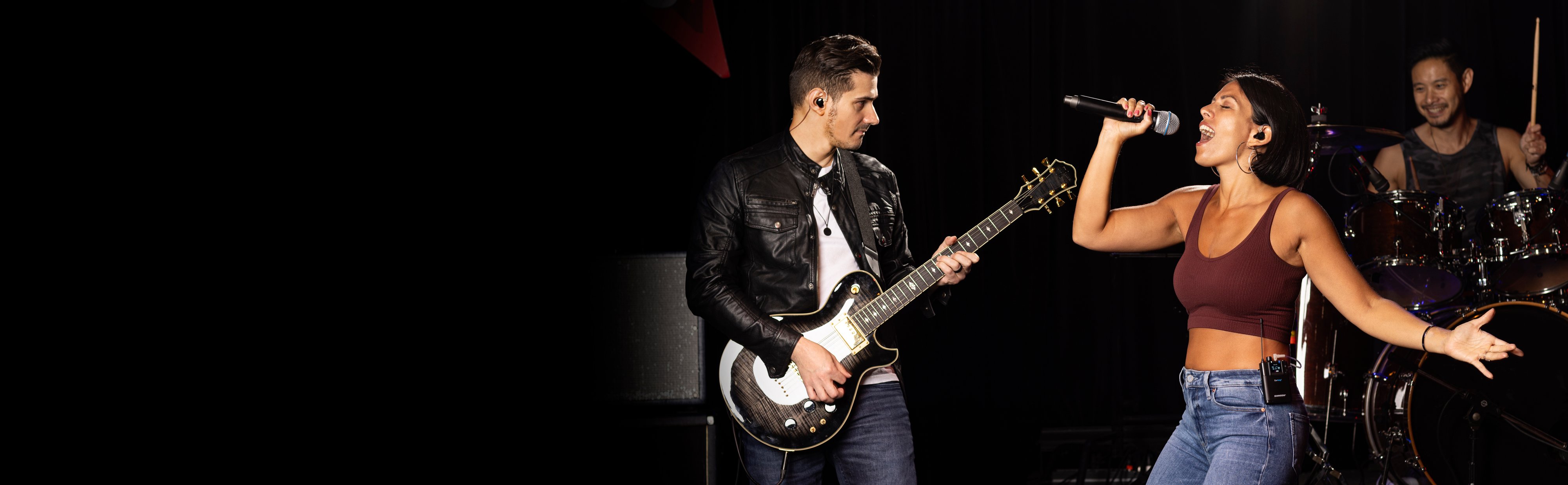 Band Performing with Samson EarAmp