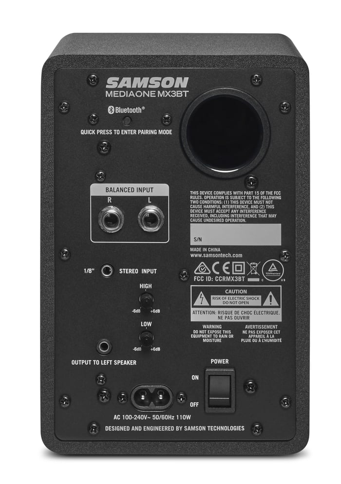 MX3BT Left Speaker Back Panel