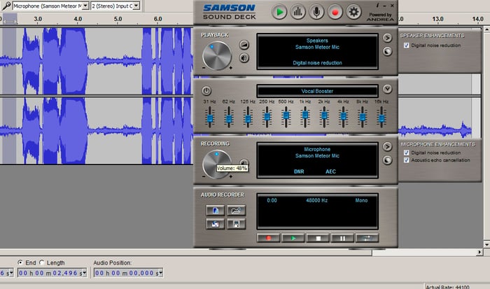 Samson Sound Deck Audacity Screenshot Windows